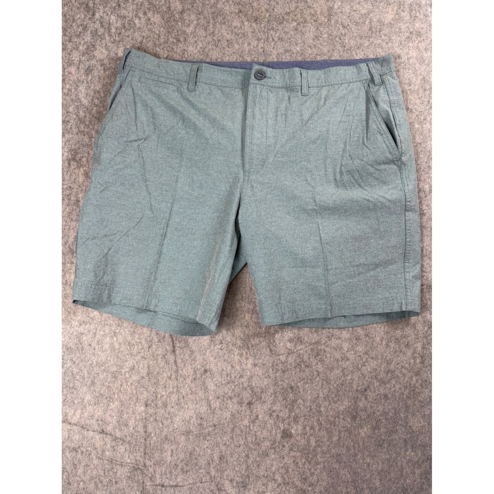 Orvis Shorts Mens 40 Green Gray Poly Cotton Spandex Stretch Casual Outdoor Hike